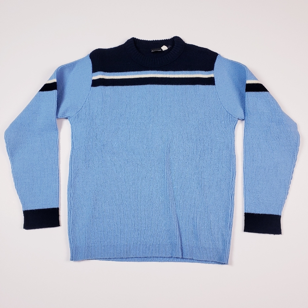 Vintage 90's Sears Ribbed Textured Woven Pullover Crewneck Sweater